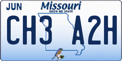 MO license plate CH3A2H