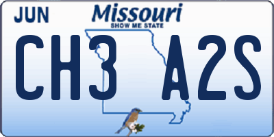 MO license plate CH3A2S