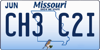 MO license plate CH3C2I