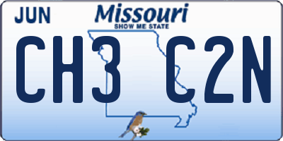 MO license plate CH3C2N