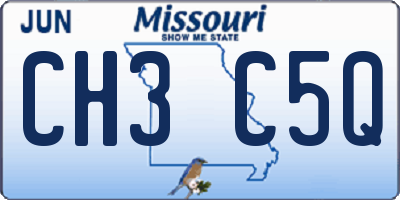 MO license plate CH3C5Q