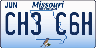 MO license plate CH3C6H