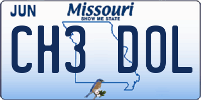 MO license plate CH3D0L