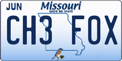 MO license plate CH3F0X