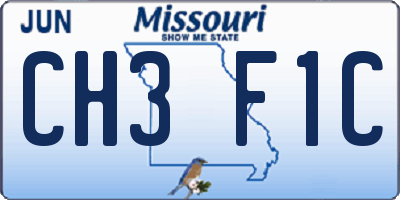 MO license plate CH3F1C