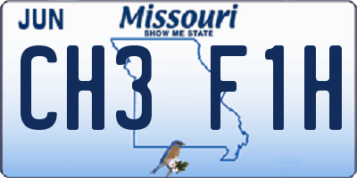MO license plate CH3F1H