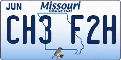MO license plate CH3F2H