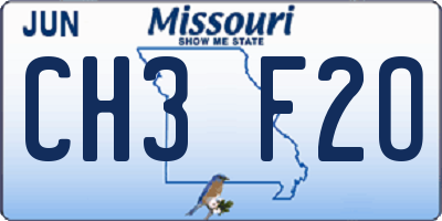 MO license plate CH3F2O