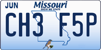 MO license plate CH3F5P