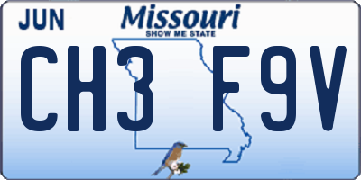 MO license plate CH3F9V