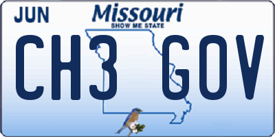 MO license plate CH3G0V