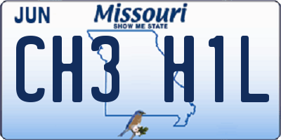 MO license plate CH3H1L