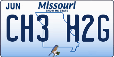 MO license plate CH3H2G