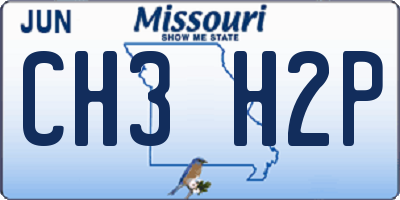 MO license plate CH3H2P
