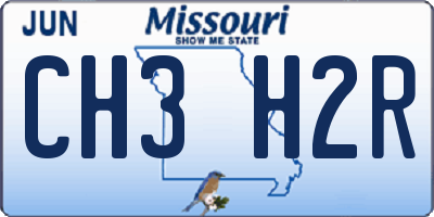 MO license plate CH3H2R
