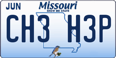 MO license plate CH3H3P