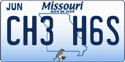 MO license plate CH3H6S