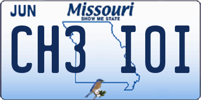 MO license plate CH3I0I