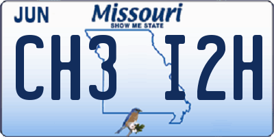 MO license plate CH3I2H