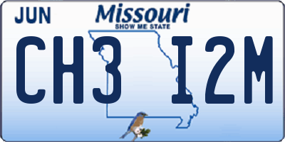 MO license plate CH3I2M