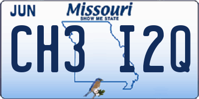 MO license plate CH3I2Q