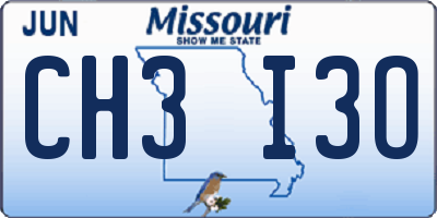 MO license plate CH3I3O
