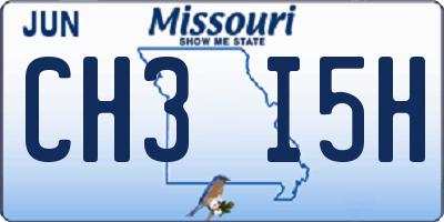 MO license plate CH3I5H