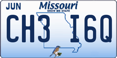 MO license plate CH3I6Q