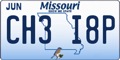 MO license plate CH3I8P