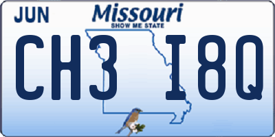 MO license plate CH3I8Q
