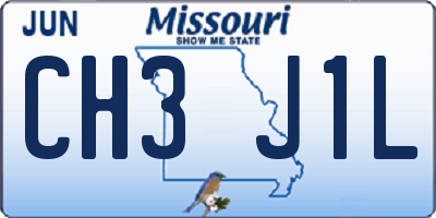MO license plate CH3J1L
