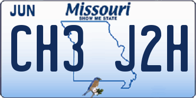 MO license plate CH3J2H