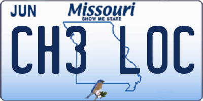 MO license plate CH3L0C