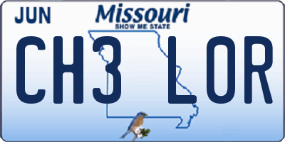 MO license plate CH3L0R
