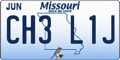 MO license plate CH3L1J