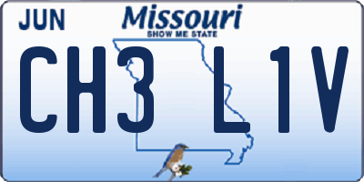 MO license plate CH3L1V