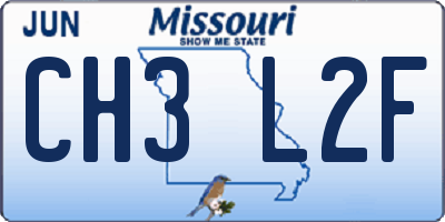 MO license plate CH3L2F