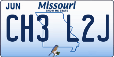 MO license plate CH3L2J