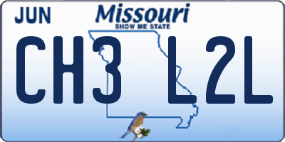 MO license plate CH3L2L