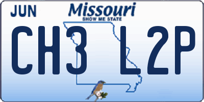 MO license plate CH3L2P