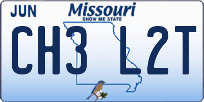 MO license plate CH3L2T