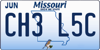 MO license plate CH3L5C