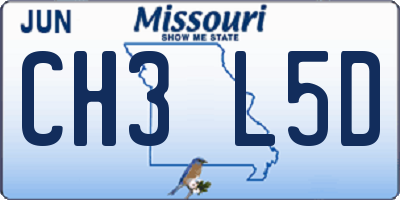 MO license plate CH3L5D
