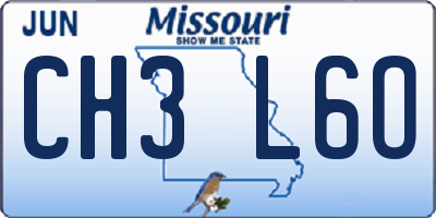MO license plate CH3L6O