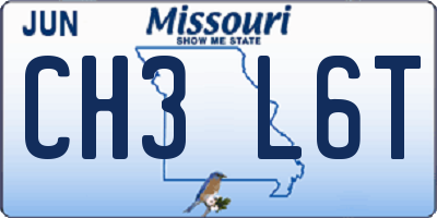 MO license plate CH3L6T