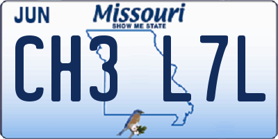 MO license plate CH3L7L