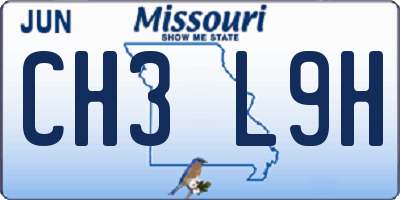 MO license plate CH3L9H