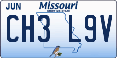 MO license plate CH3L9V