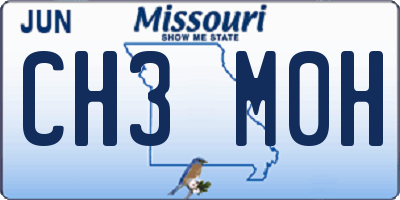 MO license plate CH3M0H