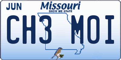 MO license plate CH3M0I